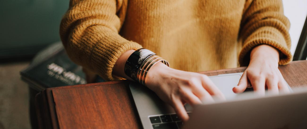 woman in front of laptop